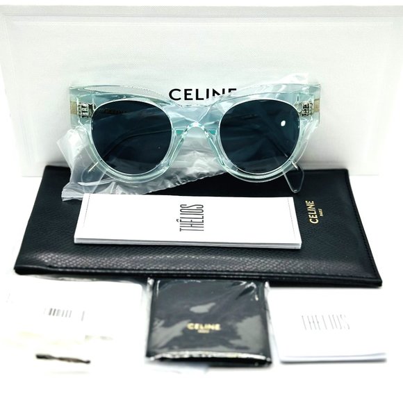 NEW CELINE CL40008I 86V Crystal Powder Blue/Blue Sunglasses 48mm - Picture 9 of 9